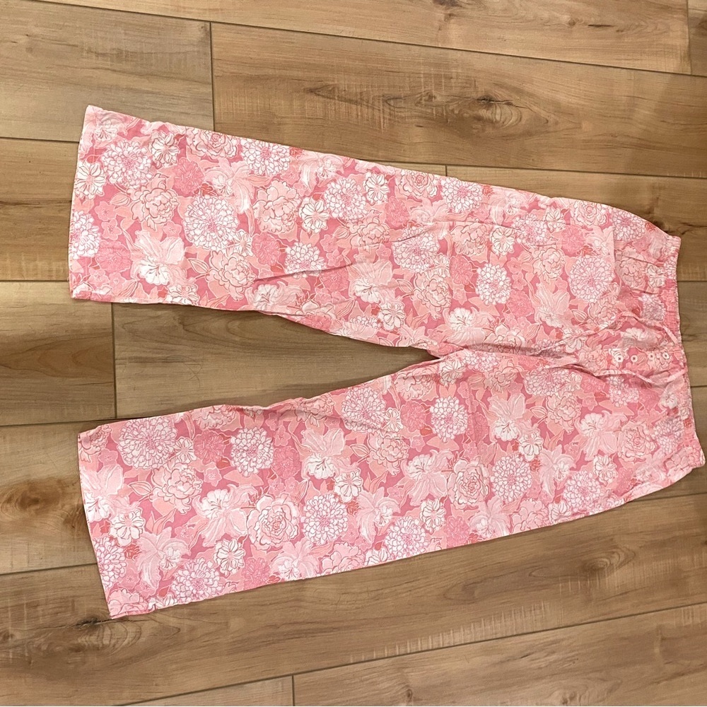 Lilly Pulitzer Pajama bottoms, NWOTags, pants, leisure wear, pink & white Medium